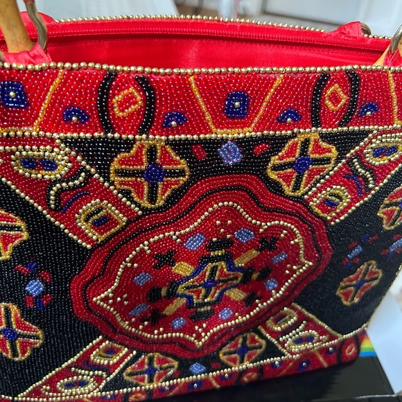 Red Lovely Beaded Tote large-see Purses,Bags more listings! - Picture 1 of 11